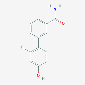 molecular formula C13H10FNO2 B6373619 4-(3-Aminocarbonylphenyl)-3-fluorophenol, 95% CAS No. 1261897-34-0