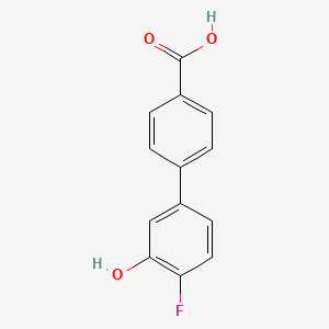 molecular formula C13H9FO3 B6373638 5-(4-Carboxyphenyl)-2-fluorophenol, 95% CAS No. 1261893-65-5