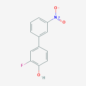 molecular formula C12H8FNO3 B6373707 2-Fluoro-4-(3-nitrophenyl)phenol, 95% CAS No. 1261996-12-6