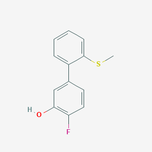molecular formula C13H11FOS B6373731 2-Fluoro-5-(2-methylthiophenyl)phenol, 95% CAS No. 1261918-16-4