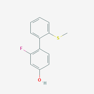 molecular formula C13H11FOS B6373738 3-Fluoro-4-(2-methylthiophenyl)phenol, 95% CAS No. 1261961-37-8