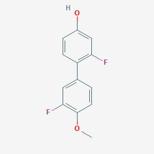 molecular formula C13H10F2O2 B6373814 3-Fluoro-4-(3-fluoro-4-methoxyphenyl)phenol, 95% CAS No. 1261888-62-3