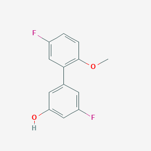 molecular formula C13H10F2O2 B6373901 3-Fluoro-5-(5-fluoro-2-methoxyphenyl)phenol, 95% CAS No. 1261918-25-5