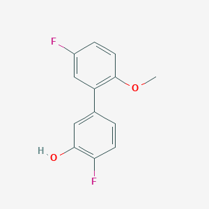 molecular formula C13H10F2O2 B6373909 2-Fluoro-5-(5-fluoro-2-methoxyphenyl)phenol, 95% CAS No. 1261979-55-8