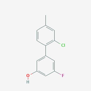 molecular formula C13H10ClFO B6373912 5-(2-Chloro-4-methylphenyl)-3-fluorophenol, 95% CAS No. 1261993-15-0