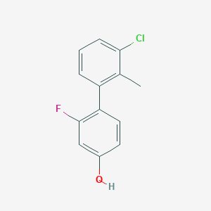 molecular formula C13H10ClFO B6373918 4-(3-Chloro-2-methylphenyl)-3-fluorophenol, 95% CAS No. 1261936-01-9