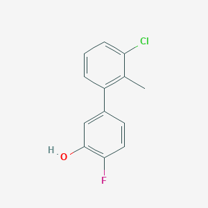 molecular formula C13H10ClFO B6373924 5-(3-Chloro-2-methylphenyl)-2-fluorophenol, 95% CAS No. 1261996-50-2