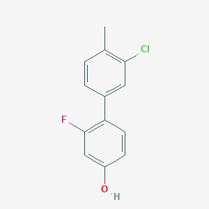 molecular formula C13H10ClFO B6373959 4-(3-Chloro-4-methylphenyl)-3-fluorophenol, 95% CAS No. 1261961-83-4