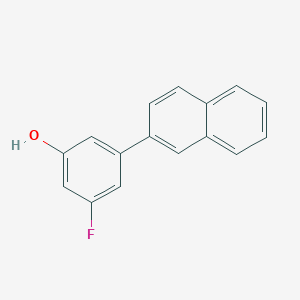 molecular formula C16H11FO B6374001 3-Fluoro-5-(naphthalen-2-yl)phenol, 95% CAS No. 1261893-83-7
