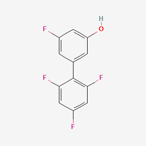 molecular formula C12H6F4O B6374105 3-Fluoro-5-(2,4,6-trifluorophenyl)phenol, 95% CAS No. 1261952-39-9