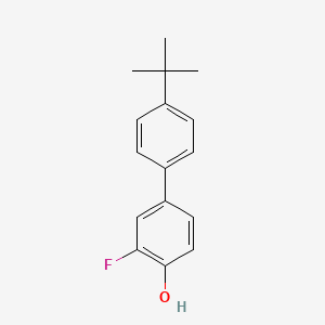 molecular formula C16H17FO B6374122 2-Fluoro-4-(4-t-butylphenyl)phenol, 95% CAS No. 1261897-69-1
