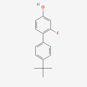 molecular formula C16H17FO B6374130 3-Fluoro-4-(4-t-butylphenyl)phenol, 95% CAS No. 1262002-77-6