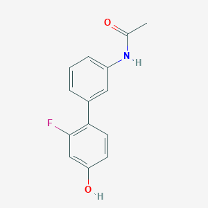 molecular formula C14H12FNO2 B6374160 4-(3-Acetylaminophenyl)-3-fluorophenol, 95% CAS No. 1261993-37-6