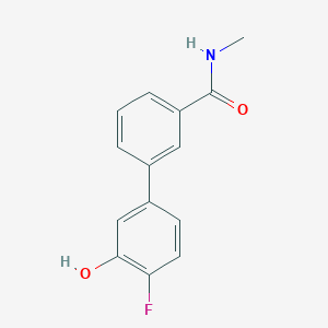 molecular formula C14H12FNO2 B6374173 2-Fluoro-5-[3-(N-methylaminocarbonyl)phenyl]phenol, 95% CAS No. 1261993-42-3