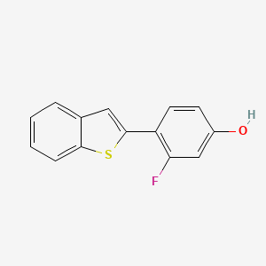 molecular formula C14H9FOS B6374181 4-[Benzo(b)thiophen-2-yl]-3-fluorophenol, 95% CAS No. 1261979-77-4