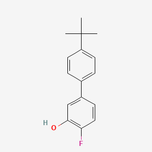 molecular formula C16H17FO B6374201 2-Fluoro-5-(4-t-butylphenyl)phenol, 95% CAS No. 1262002-71-0