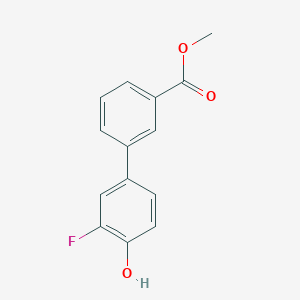 molecular formula C14H11FO3 B6374206 2-Fluoro-4-(3-methoxycarbonylphenyl)phenol, 95% CAS No. 1261897-71-5