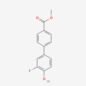 molecular formula C14H11FO3 B6374212 2-Fluoro-4-(4-methoxycarbonylphenyl)phenol, 95% CAS No. 1261945-94-1