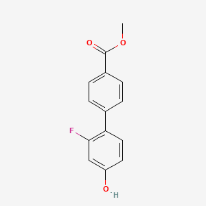 molecular formula C14H11FO3 B6374217 3-Fluoro-4-(4-methoxycarbonylphenyl)phenol, 95% CAS No. 1001054-24-5