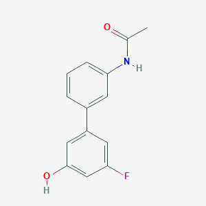 molecular formula C14H12FNO2 B6374222 5-(3-Acetylaminophenyl)-3-fluorophenol, 95% CAS No. 1261918-36-8
