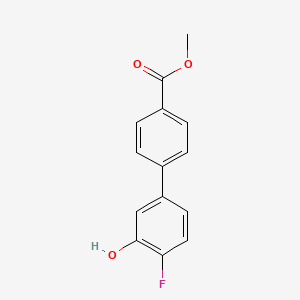 molecular formula C14H11FO3 B6374223 2-Fluoro-5-(4-methoxycarbonylphenyl)phenol, 95% CAS No. 1261993-51-4