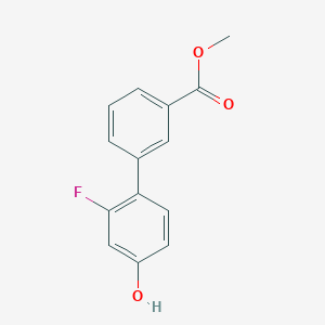 molecular formula C14H11FO3 B6374231 3-Fluoro-4-(3-methoxycarbonylphenyl)phenol, 95% CAS No. 1261918-37-9