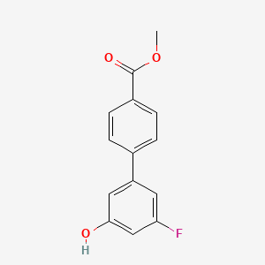 molecular formula C14H11FO3 B6374235 3-Fluoro-5-(4-methoxycarbonylphenyl)phenol, 95% CAS No. 1261993-56-9