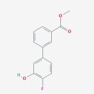 molecular formula C14H11FO3 B6374242 2-Fluoro-5-(3-methoxycarbonylphenyl)phenol, 95% CAS No. 1261897-75-9