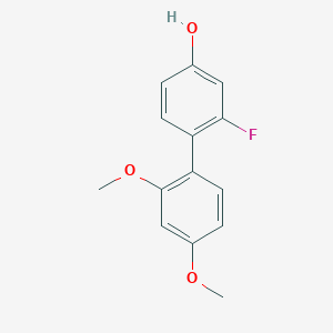 molecular formula C14H13FO3 B6374270 4-(2,4-Dimethoxyphenyl)-3-fluorophenol, 95% CAS No. 1261950-61-1