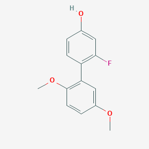 molecular formula C14H13FO3 B6374291 4-(2,5-Dimethoxyphenyl)-3-fluorophenol, 95% CAS No. 1261895-57-1