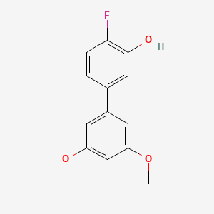 molecular formula C14H13FO3 B6374303 5-(3,5-Dimethoxyphenyl)-2-fluorophenol, 95% CAS No. 1261918-39-1