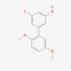 molecular formula C14H13FO3 B6374317 5-(2,5-Dimethoxyphenyl)-3-fluorophenol, 95% CAS No. 1261946-26-2