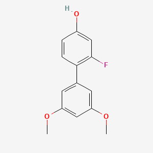 molecular formula C14H13FO3 B6374321 4-(3,5-Dimethoxyphenyl)-3-fluorophenol, 95% CAS No. 1261996-77-3