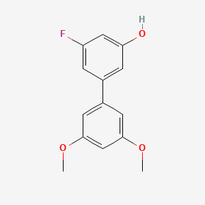 molecular formula C14H13FO3 B6374336 5-(3,5-Dimethoxyphenyl)-3-fluorophenol, 95% CAS No. 1261965-75-6