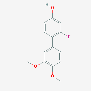 molecular formula C14H13FO3 B6374344 4-(3,4-Dimethoxyphenyl)-3-fluorophenol, 95% CAS No. 1261965-60-9