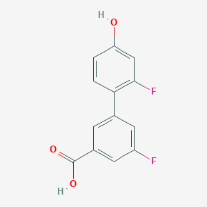 molecular formula C13H8F2O3 B6374401 4-(3-Carboxy-5-fluorophenyl)-3-fluorophenol, 95% CAS No. 1261936-25-7