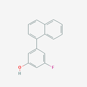 molecular formula C16H11FO B6374434 3-Fluoro-5-(naphthalen-1-yl)phenol, 95% CAS No. 1261918-42-6
