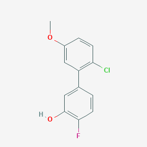 molecular formula C13H10ClFO2 B6374447 5-(2-Chloro-5-methoxyphenyl)-2-fluorophenol, 95% CAS No. 1261946-47-7