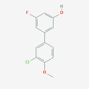 molecular formula C13H10ClFO2 B6374457 5-(3-Chloro-4-methoxyphenyl)-3-fluorophenol, 95% CAS No. 1261918-46-0
