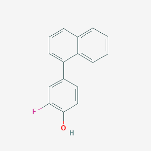 molecular formula C16H11FO B6374462 2-Fluoro-4-(naphthalen-1-yl)phenol, 95% CAS No. 1261984-76-2