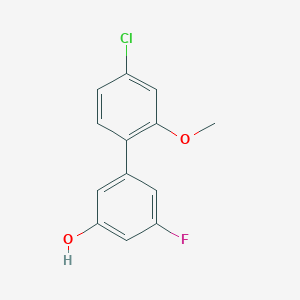 molecular formula C13H10ClFO2 B6374492 5-(4-Chloro-2-methoxyphenyl)-3-fluorophenol, 95% CAS No. 1261936-42-8