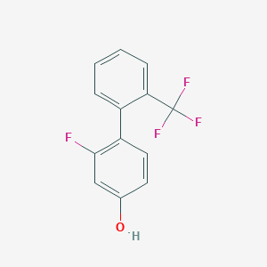 molecular formula C13H8F4O B6374510 3-Fluoro-4-(2-trifluoromethylphenyl)phenol, 95% CAS No. 1261668-47-6