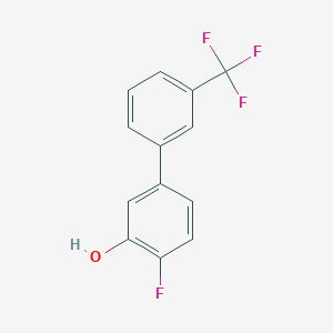 molecular formula C13H8F4O B6374523 2-Fluoro-5-(3-trifluoromethylphenyl)phenol, 95% CAS No. 1261823-79-3