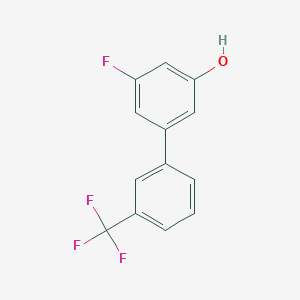 molecular formula C13H8F4O B6374531 3-Fluoro-5-(3-trifluoromethylphenyl)phenol, 95% CAS No. 1261639-19-3