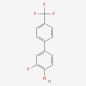 molecular formula C13H8F4O B6374543 2-Fluoro-4-(4-trifluoromethylphenyl)phenol, 95% CAS No. 1261630-51-6