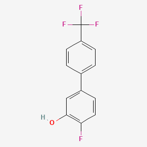 molecular formula C13H8F4O B6374560 2-Fluoro-5-(4-trifluoromethylphenyl)phenol, 95% CAS No. 1261805-30-4