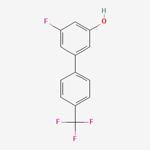 molecular formula C13H8F4O B6374572 3-Fluoro-5-(4-trifluoromethylphenyl)phenol, 95% CAS No. 1261848-53-6