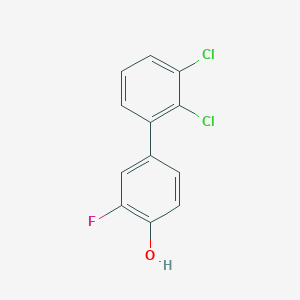 molecular formula C12H7Cl2FO B6374573 4-(2,3-Dichlorophenyl)-2-fluorophenol, 95% CAS No. 1261971-38-3