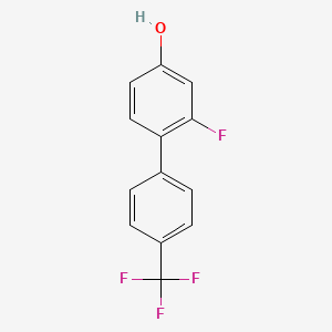molecular formula C13H8F4O B6374578 3-Fluoro-4-(4-trifluoromethylphenyl)phenol, 95% CAS No. 1261823-77-1