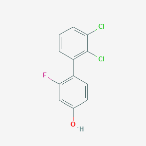 molecular formula C12H7Cl2FO B6374584 4-(2,3-Dichlorophenyl)-3-fluorophenol, 95% CAS No. 1261952-73-1
